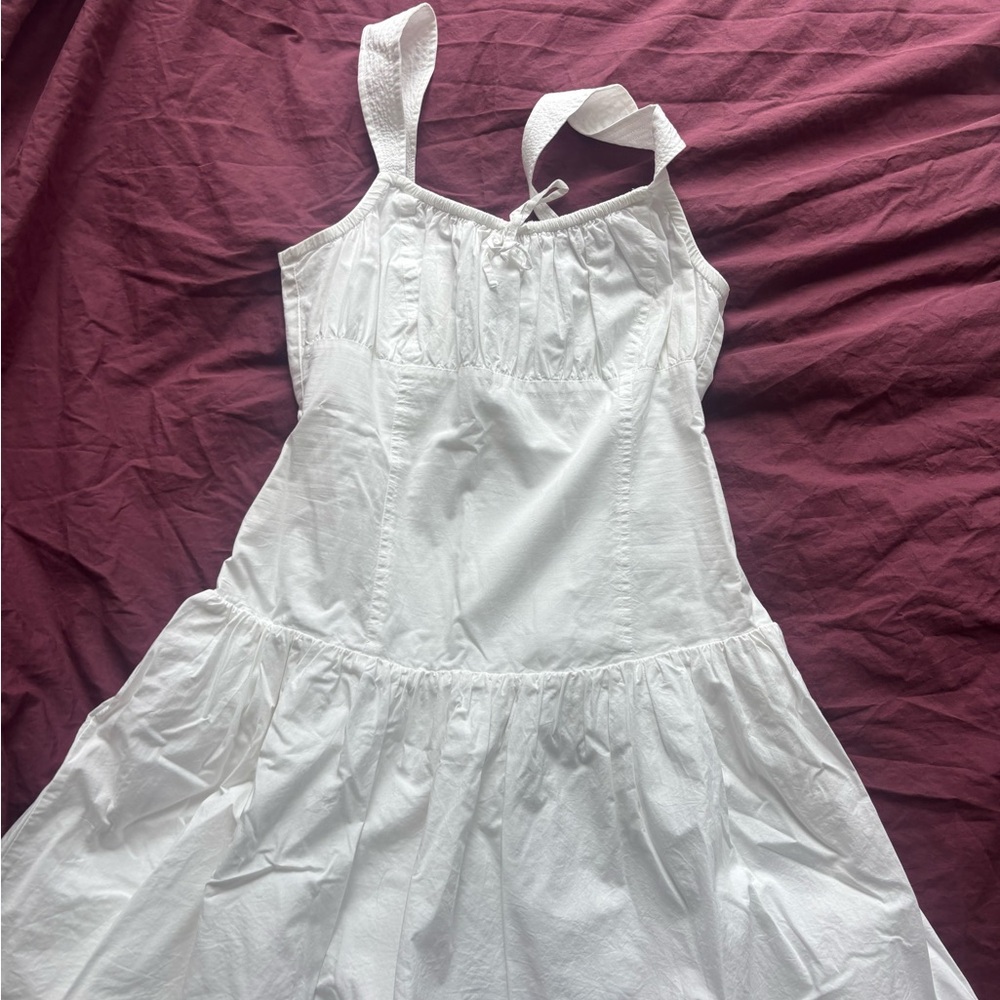 Aritzia White Cotton Mini Dress